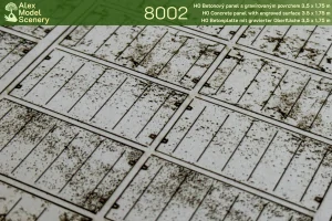 Gravírovaný betonový panel s drážkami 3x1,75 m - H0