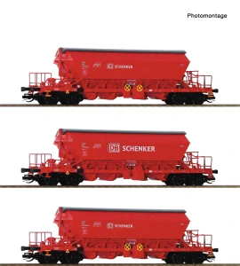 TT - 3dílná sada vozů na sypké hmoty DB Schenker