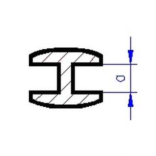 Lišty spojovací ploché - světlost 1,5mm, 1ks