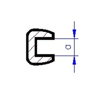 Lišty lemovací - světlost 1mm, 1ks