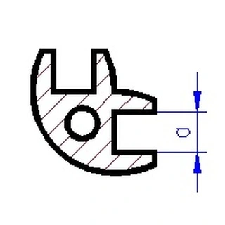 Lišty spojovací rohové - světlost 1,5mm, 1ks