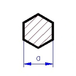 Tyče šestihranné - šíka 2mm - 1ks, 330mm