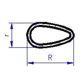 Trubka aerodynamického průřezu - K&S Engineering R 7.9mm, 1ks