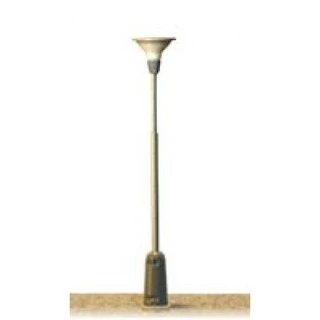H0 - Parková lampa šedá typ B žluté světlo