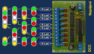 Dekodér pro návěstidlo DCC-8Sem-uni / STE 007-uni