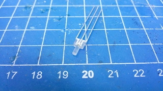 Dvoubarevná led dioda 2.0mm červená/bílá