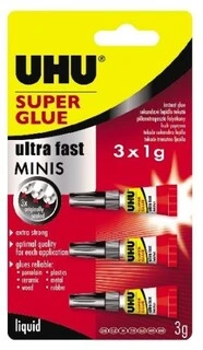 UHU Super Glue Minis 3 x 1 g