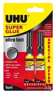 UHU Super Glue 2 x 3 g SPECIAL OFFER 1+1