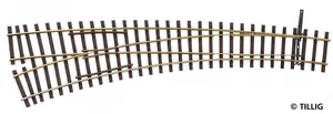 85364 Tillig H0 Bahn - IBW levá 15° / 30° - oblouková výhybka levá, úhel srdcovky 11°