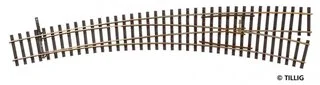 85373 Tillig H0 Bahn - IBW pravá 17° / 29° - oblouková výhybka pravá, úhel srdcovky 9°