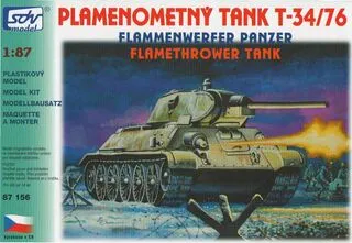  Plamenometný tank T-34/76 1:87