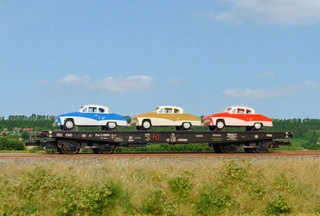 Plošinový vůz Pao 10 ČSD 1:120