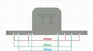 Roztečník TT - 44, 38 a 34 mm