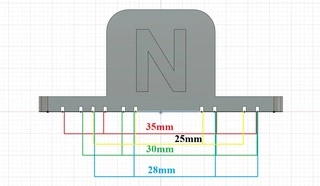 Roztečník N - 25, 28, 30 a 35mm