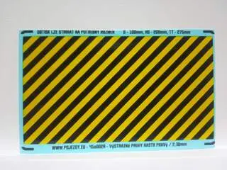 0 - Žlutočerná výstražná plocha (R)