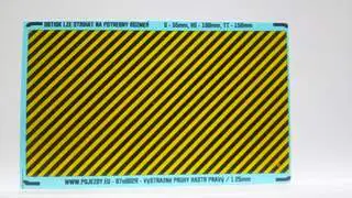 H0 - Žlutočerná výstražná plocha (R)