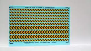 H0 - Žlutočerné výstražné pruhy