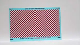 H0 - Červenobílá výstražná plocha - obtisk