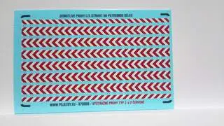 H0 - Červenobílé výstražné pruhy