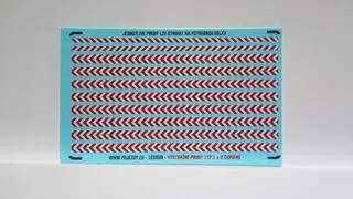 TT - Červenobílé výstražné pruhy - obtisk