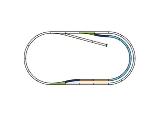 H0 - Set kolejí C, obloukové nádraží A-Gleis