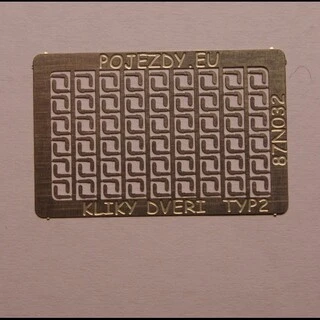 H0 - Kliky dveří mosazné