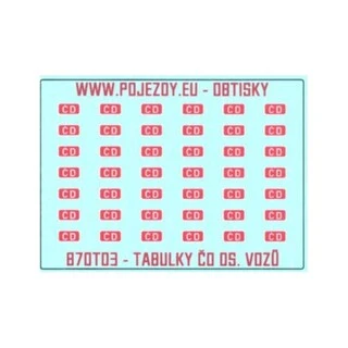 H0 - Logo ČD 3.2 x 1.65 mm pro os. vozy