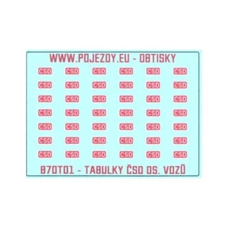 H0 - Logo ČSD 3.2 x 1.65 mm pro os. vozy