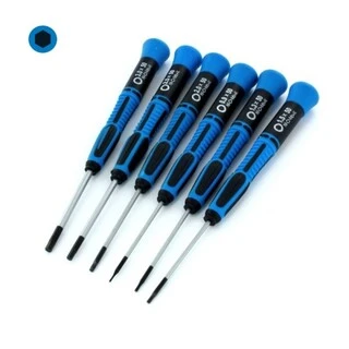 Šroubováky šestihranné 0.9-3.0 mm, sada 6 ks (modré)
