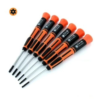 Šroubováky torx, velikost T6 až T15, sada 6 ks (oranžové)