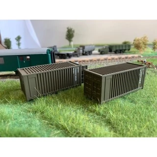 Set kontejnerů 20 ́ - vojenský (2 ks)