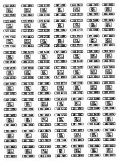 Sada registračních čísel ČR 2001-2004 1:87