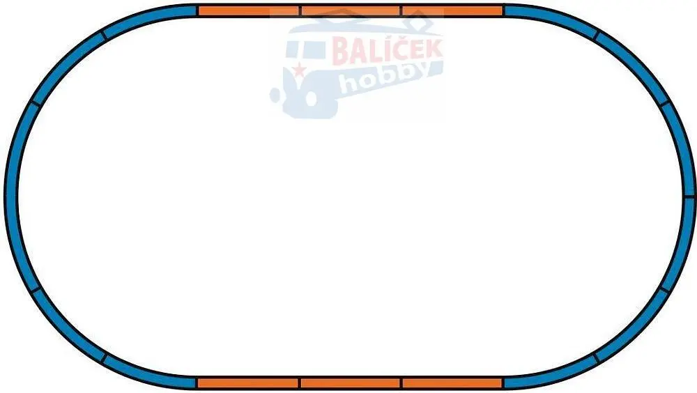 97931 PIKO - H0 - start set s elektrickou lokomotivou Taurus a třemi IC vozy, kolejivo s podložím, 12 x oblouk. kolej, 6 x rovná kolej, trafo + napájení