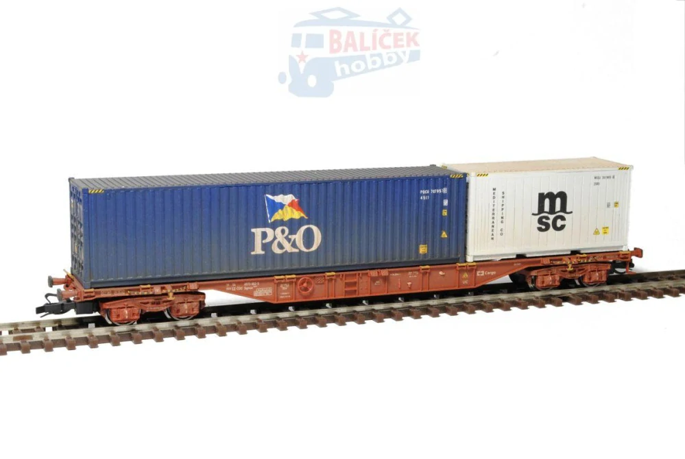 Kontejnerový vůz Sgnss 55 ČD/ČDC 1:120