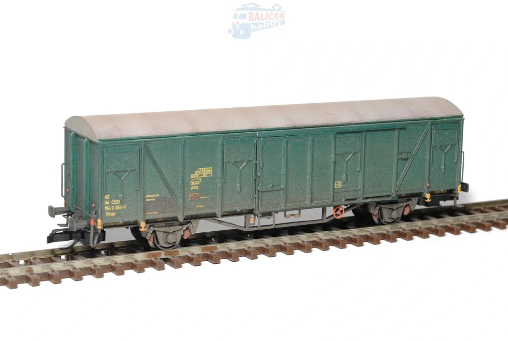 Krytý spěšninový vůz Gbqs 12 ČSD 1:120