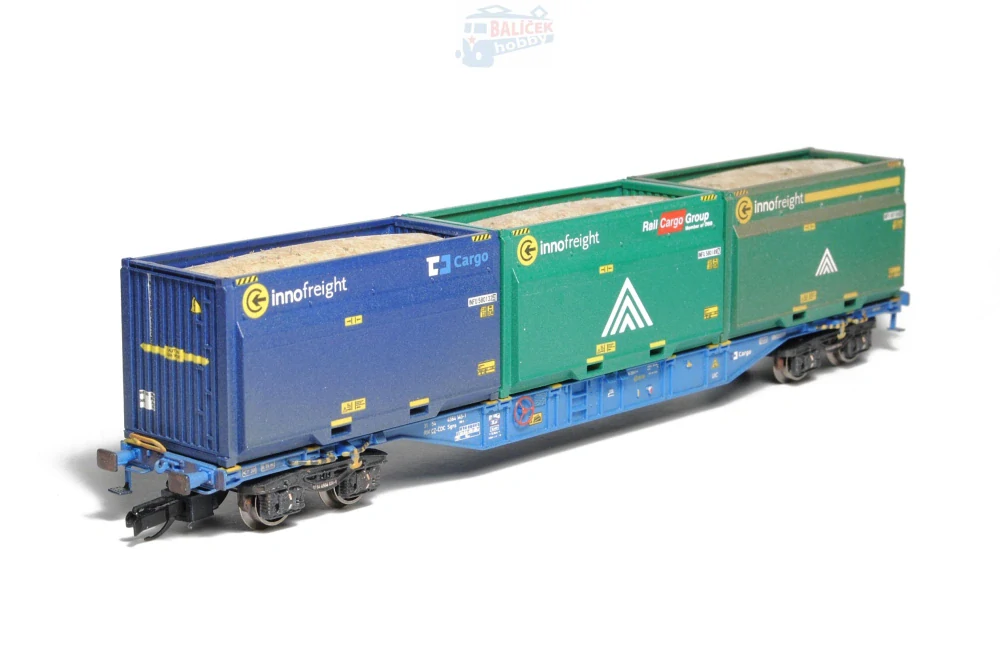 Kontejnerový vůz Sgns 55 ČDC 1:120