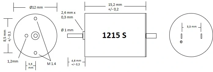 Motor 12x15 - single shaft