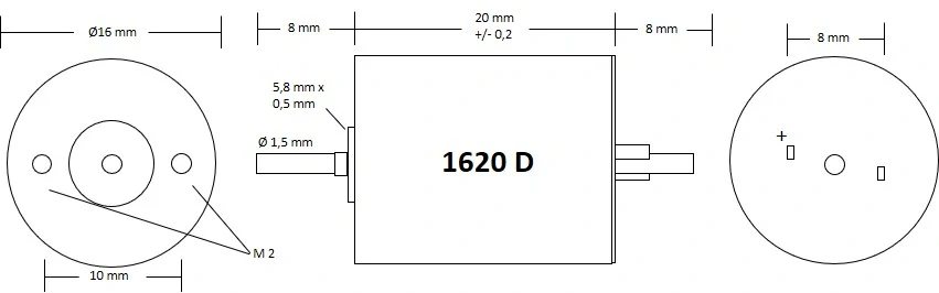Motor 16x20 - double shaft
