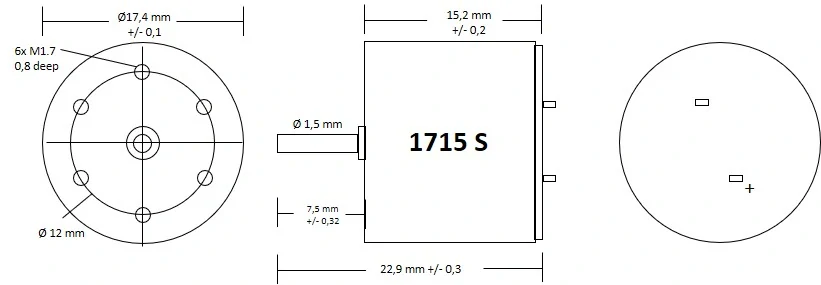 Motor 17x15 - Single shaft
