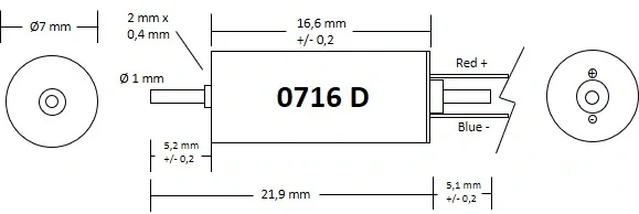 Motor 7x16 - double shaft