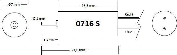 Motor 7x16 - single shaft