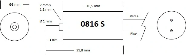 Motor 8x16 - single shaft