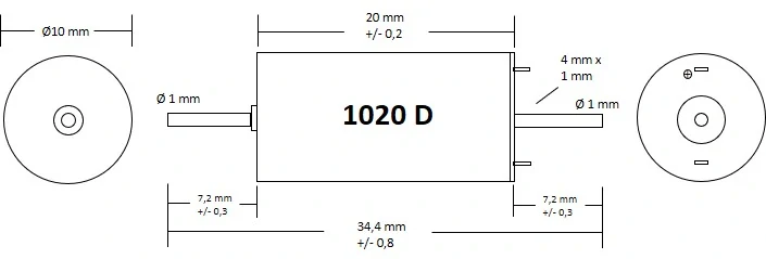 Motor 10x20 - double shaft ? High speed (19200 RPM)