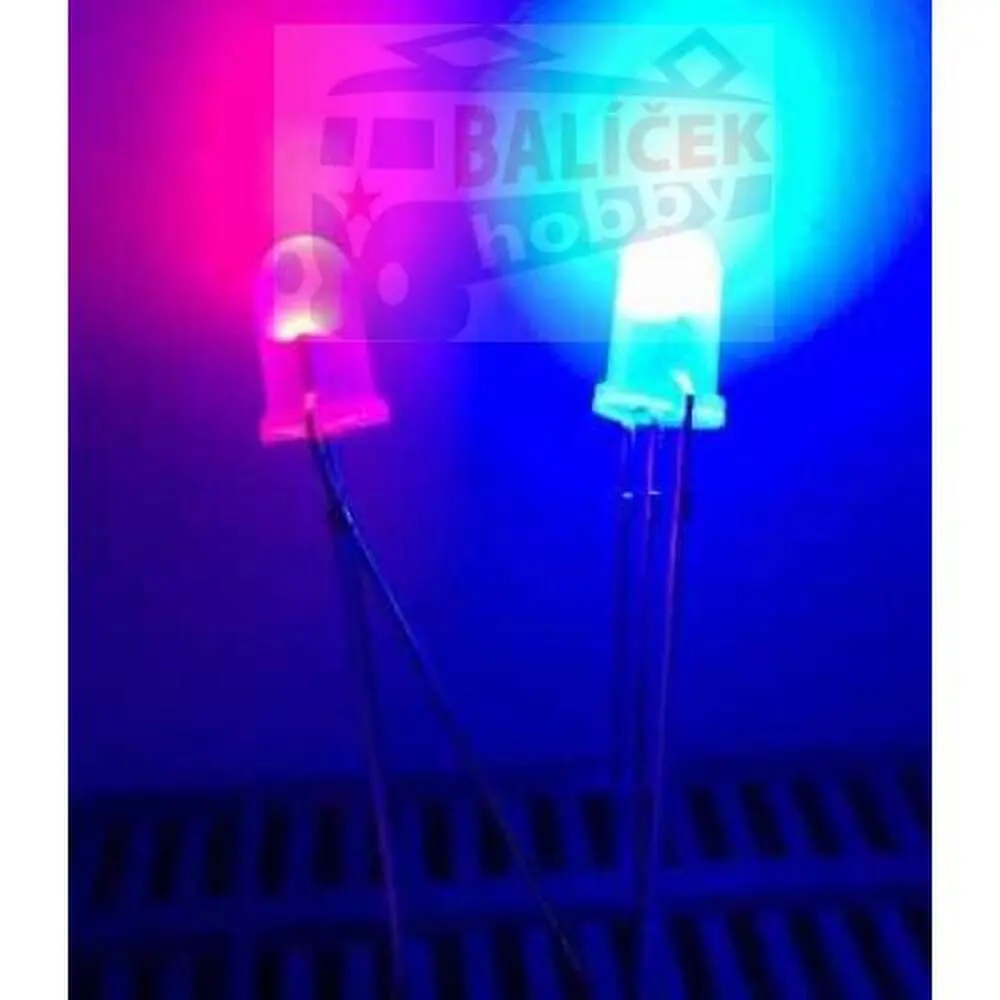 Led dioda - 3mm - červená/modrá