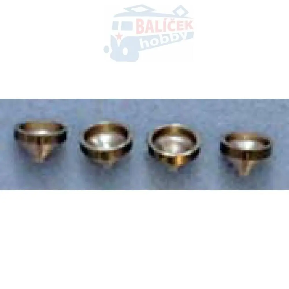 Mosazná pouzdra pro uložení dvojkolí, 4 kusy, N, PEHO N001