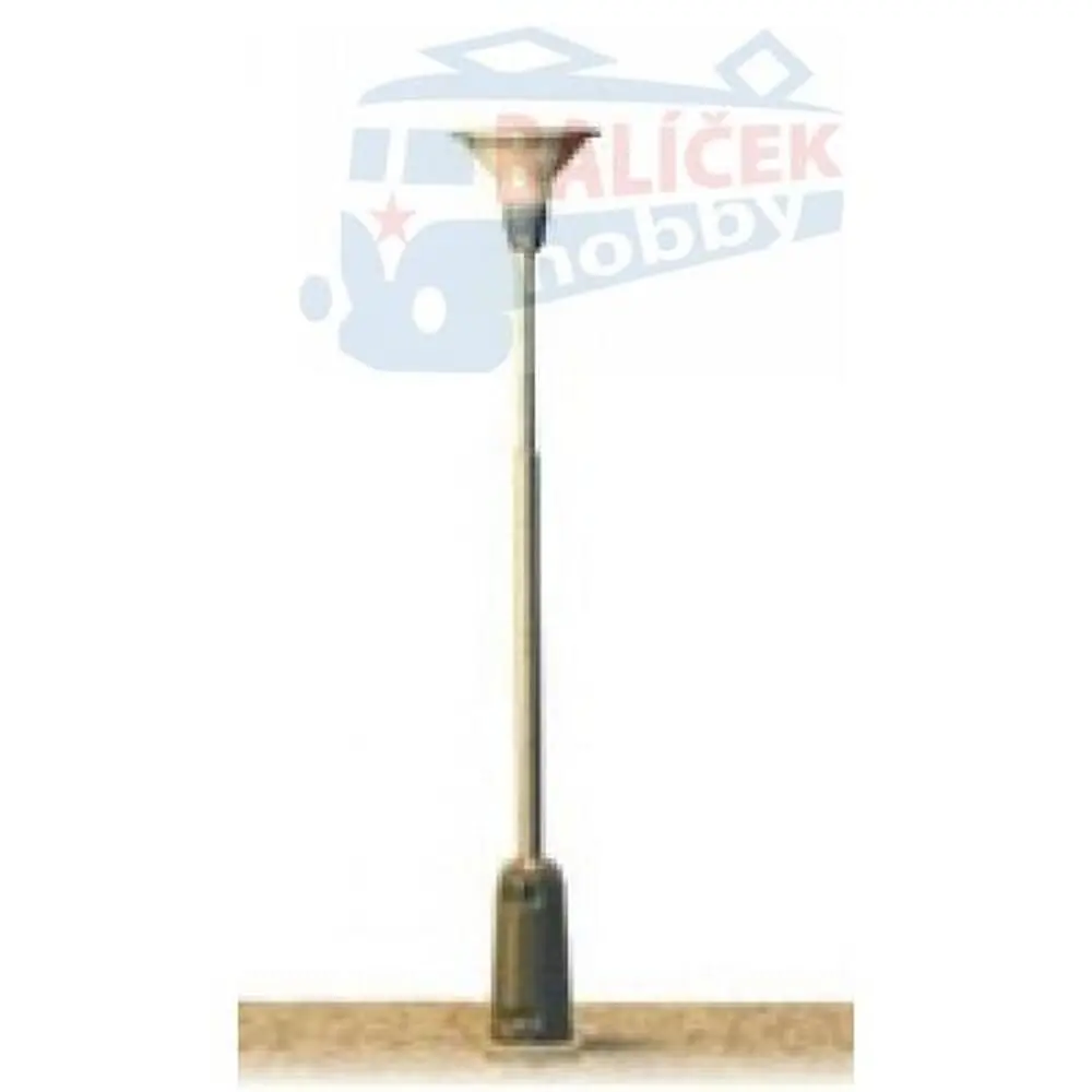 H0 - Parková lampa šedá typ B žluté světlo