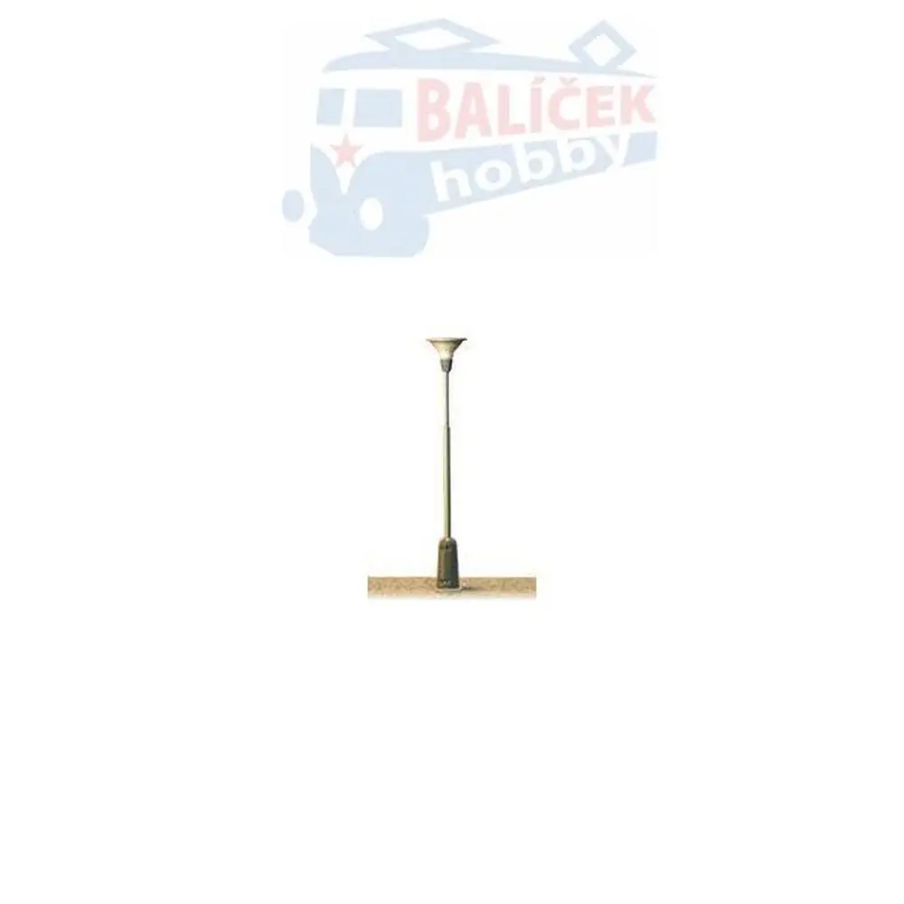 H0 - Parková lampa šedá typ B - žluté světlo 