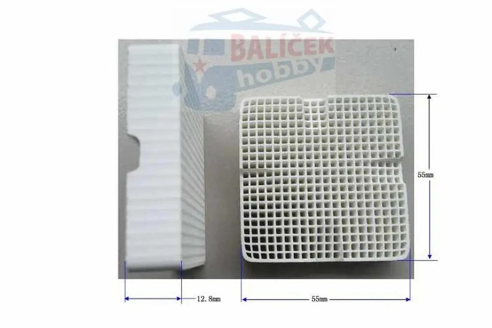 Pájecí letovací keramická deska 55x55x12,8 mm - zlatnická cihla