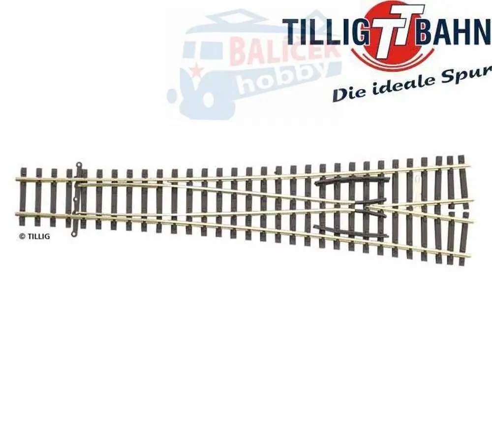 83380 Tillig TT Bahn - ABW - Symetrická výhybka 15°