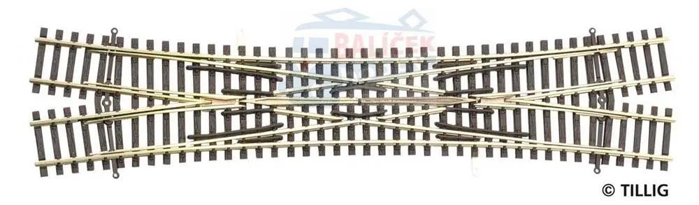 83391 Tillig TT Bahn - Dvojitá křižovatková výhybka typ „Baeseler“